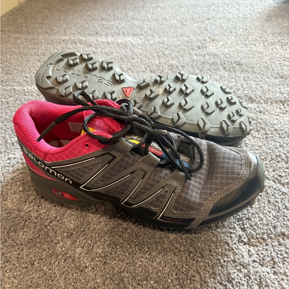 Salomon Women's Sneakers - Gray and Pink
